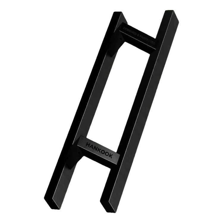 PINOX deurgreep dubbelzijdig rechthoekig 40×20 mm zwart satijn 500 mm 000-735 (1)