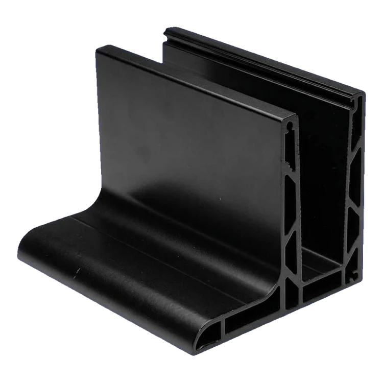 Kozza KE 105 – aluminium L-profiel voor volledig glazen balustrades 5000 mm zwart 000-872 (2)