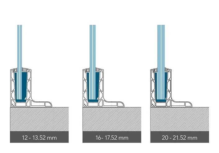 Kozza KE 105 – aluminium L-profiel voor volledig glazen balustrades 5000 mm zwart 000-872 (5)