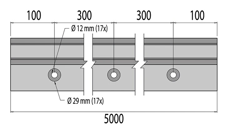 Kozza KE 105 – aluminium L-profiel voor volledig glazen balustrades 5000 mm zwart 000-872 (9)
