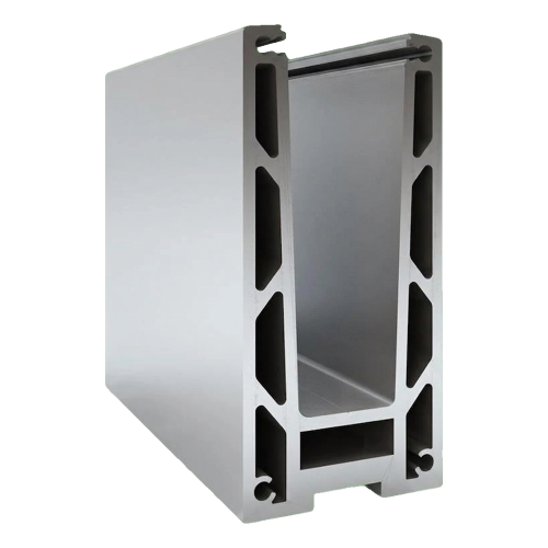 Kozza KF 1000 – aluminium U-profiel voor volledig glazen balustrades 5000 mm met waterafvoer 000-878 (1)