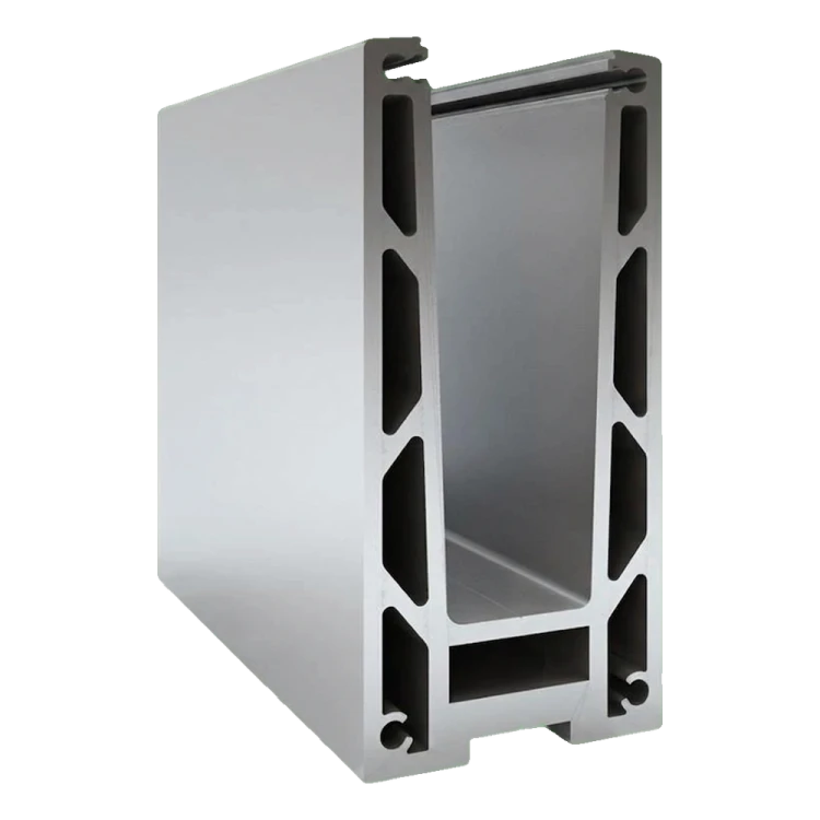 Kozza KF 1000 – aluminium U-profiel voor volledig glazen balustrades 5000 mm met waterafvoer 000-878 (1)