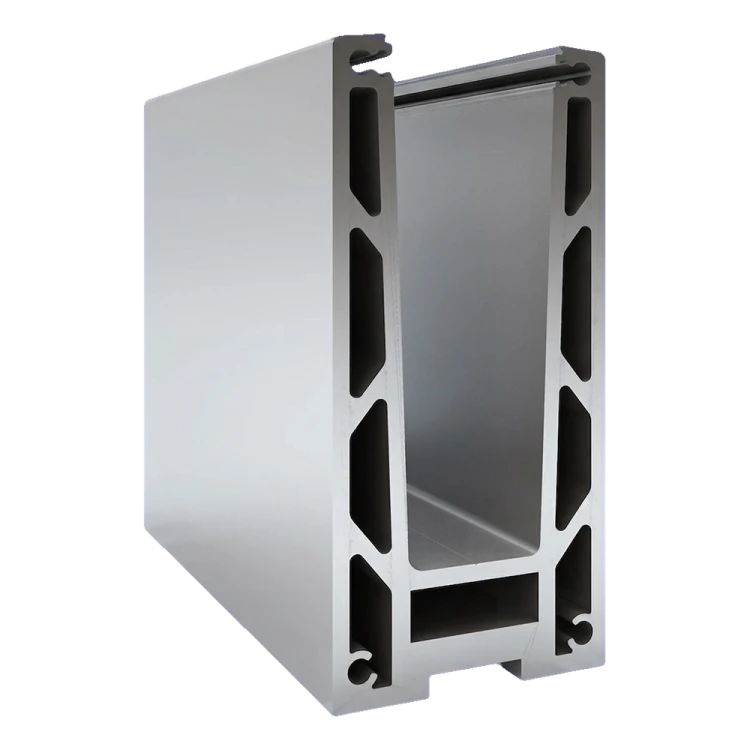Kozza KF 1000 – aluminium U-profiel voor volledig glazen balustrades 5000 mm met waterafvoer 000-878 (2)