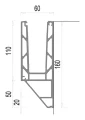 Kozza KE 120 – U-profiel voor volledig glazen balustrades 5000 mm, zijmontage 000-877 (8)