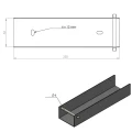 C-profiel connector beugel voor funderingsplaat 250x50 verzinkt GPV-700-39 (3)