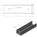 C-profiel connector beugel voor funderingsplaat 300x55 bruin GPV-700-50 (3)