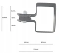 Eindklem voor hekpanelen 40x60 mm gegalvaniseerd GPV-700-14 (3)