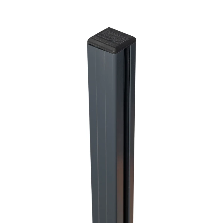 Hoekpaal balustrade 45x45x1283mm glas 8,72mm donkergrijs Kozza KR7500 000-890 (3)