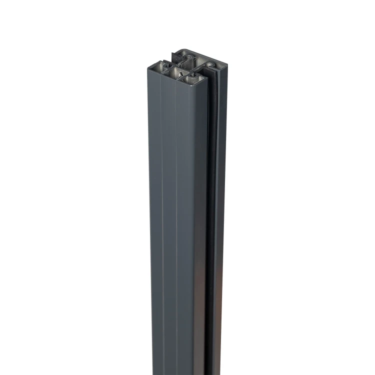 Hoekpaal balustrade 45x45x1283mm glas 8,72mm donkergrijs Kozza KR7500 000-890 (4)