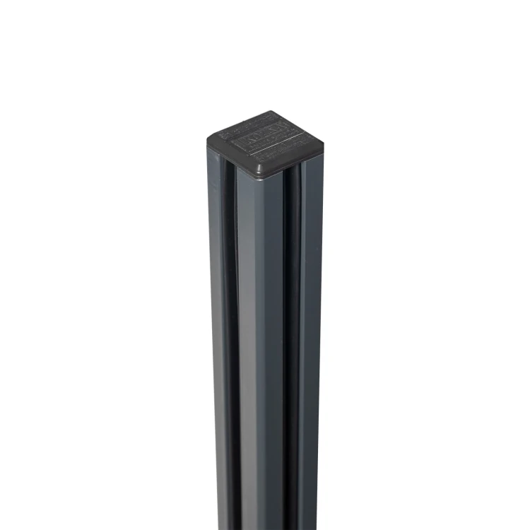 Hoekpaal balustrade 45x45x1283mm glas 8,72mm donkergrijs Kozza KR7500 000-890 (6)