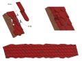 Dakhaak 306mm verstelbaar voor schuine daken - Roestvrij Staal (Beverstaart) PV-08-20 (2)
