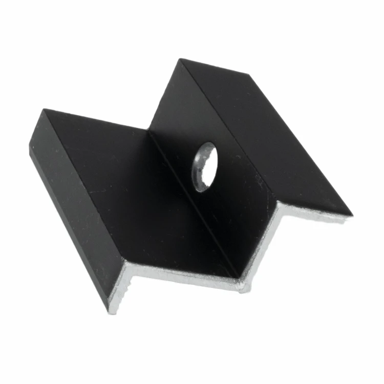 Eindklem H35 Aluminium 6060 gat M8 Geanodiseerd PV-03-06