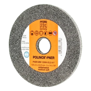 PFERD POLINOX-PNER compacte slijpschijf 125 × 6 mm voor haakse slijper – middelzacht A F