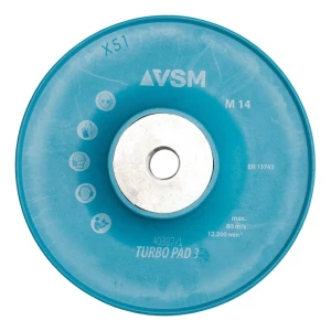 VSM Turbo Pad 3 – geribbelde onderlegger voor fiberplaten 125 mm M14