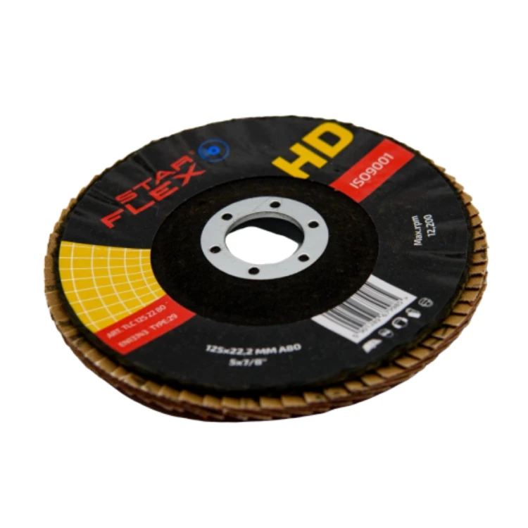 Starflex HD – keramische lamellenschijf T29 125 mm voor staal en INOX, korrelgrootte 40 000-940 (1)