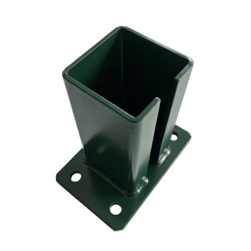 Voetplaat voor hekpaal 80x80 mm 8 mm groen 000-787 (2)