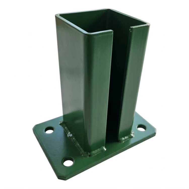Voetplaat voor hekpaal 80x80 mm 8 mm groen 000-787 (4)