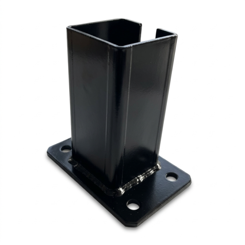 Basis voor hekpaal 80x80 mm 8 mm zwart 000-786 (1)