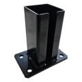 Basis voor hekpaal 80x80 mm 8 mm zwart 000-786 (2)