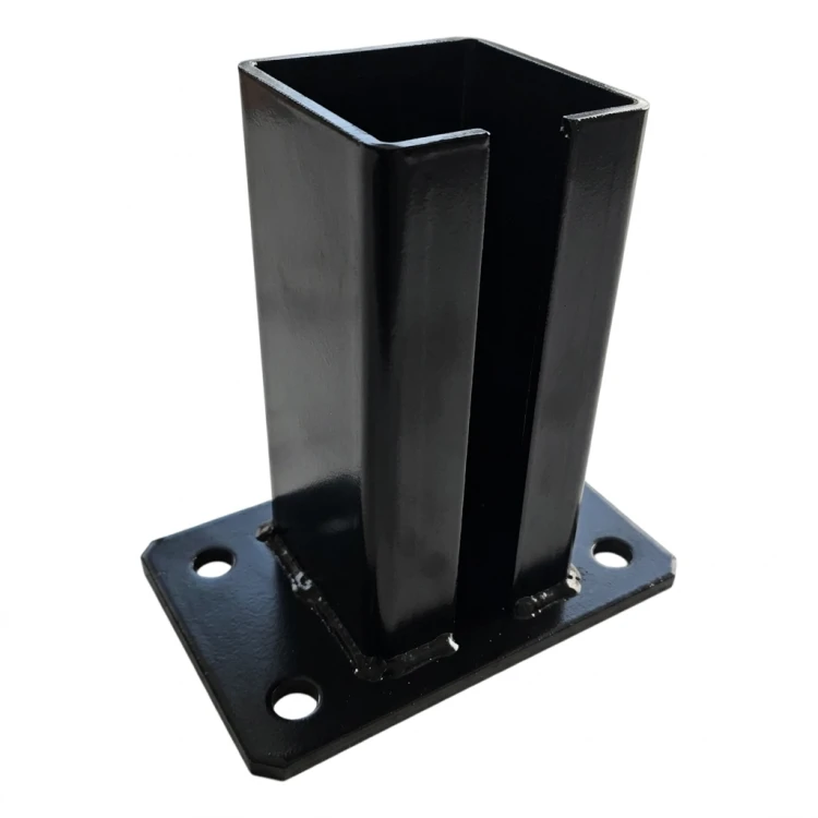 Basis voor hekpaal 80x80 mm 8 mm zwart 000-786 (2)