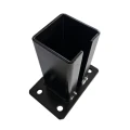 Basis voor hekpaal 80x80 mm 8 mm zwart 000-786 (4)