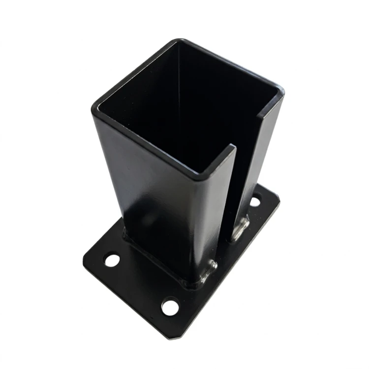 Basis voor hekpaal 80x80 mm 8 mm zwart 000-786 (4)