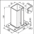 Basis voor hekpaal 80x80 mm 8 mm zwart 000-786 (5)