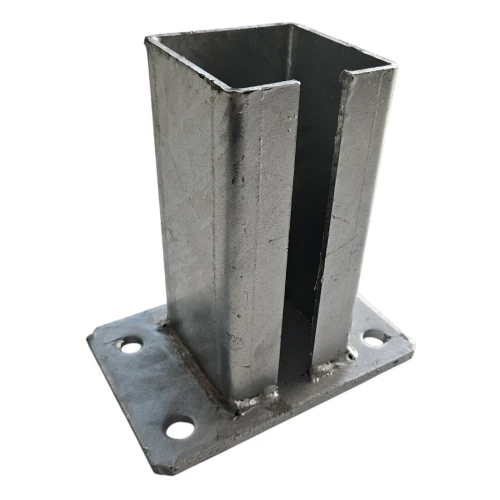 Hekpaalvoet 80x80 mm 8 mm gegalvaniseerd 000-785 (2)