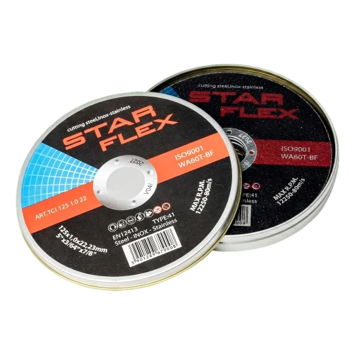 Starflex – set snijschijven voor staal en inox 125×1,0 mm (10 stuks) 000-950 (1)