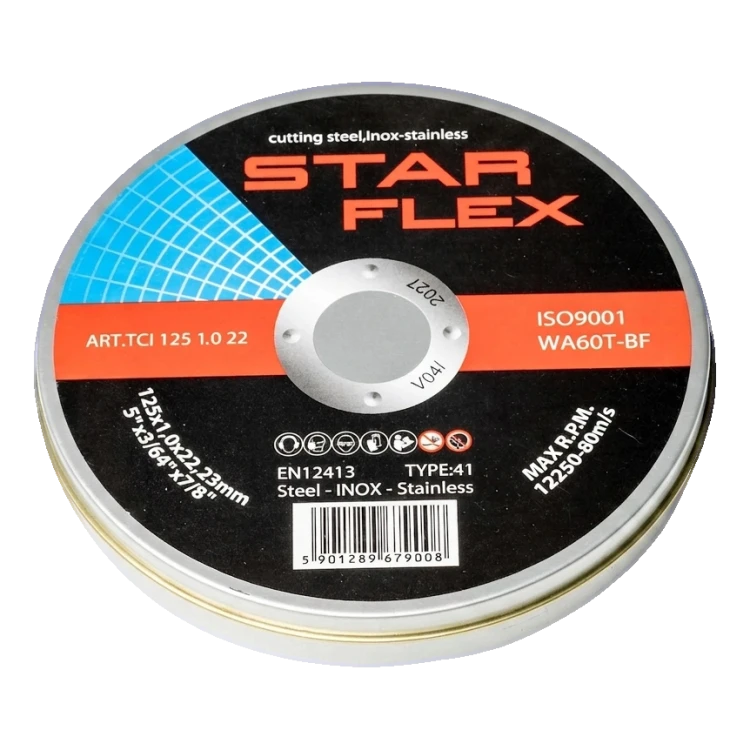 Starflex – set snijschijven voor staal en inox 125×1,0 mm (10 stuks) 000-950 (3)