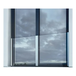 Kozza KB5100 – Frans balkon aluminium H1100 mm, glas 16–17,52 mm, mat anodisering