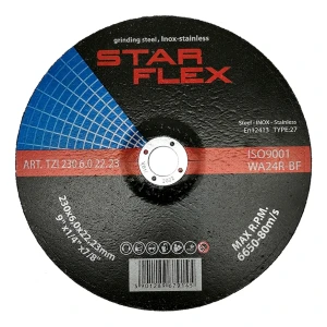 Star Flex – slijpschijf (ruwschijf) 230 × 6,0 mm T27 staal en INOX