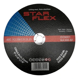 Starflex doorslijpschijf voor staal en INOX 230 × 3,0 mm type 41