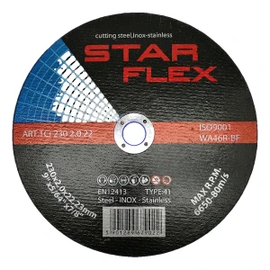 Star Flex doorslijpschijf voor staal en INOX 230×2,0 mm vlak Type 41
