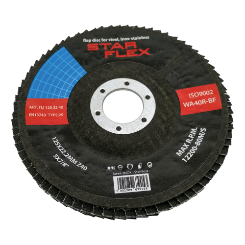 Star Flex – zirkonium lamellenschijf T29 125 mm korrelgrootte 40 voor roestvrijstaal 000-975 (1)