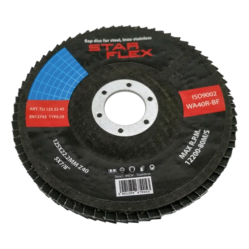 Star Flex – zirkonium lamellenschijf T29 125 mm korrelgrootte 40 voor roestvrijstaal 000-975 (1)