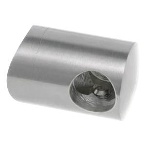 PSG balustrade eindbeugel links voor staaf ø 12 mm op buis ø 42,4 mm – roestvrijstaal AISI 304 satijn