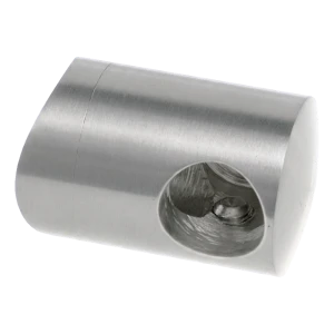 PSG linker eindhouder balustrade voor staaf fi 16 mm op buis 42,4 mm – roestvrij staal satijn