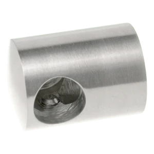 PSG eindbeugel rechts voor staaf fi 16 mm – vlakke montage, AISI 304 satijn