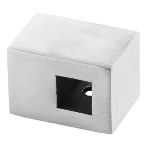 PSG doorvoerhouder balustradehouder voor staaf 10x10 mm – bevestiging aan vlak, AISI 304 satijn