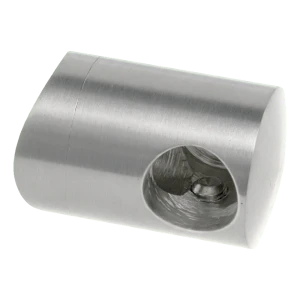 PSG linker eindbeugel voor stang ø 12 mm op buis 42,4 mm – roestvrijstaal AISI 304 gepolijst