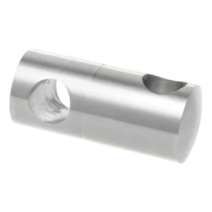 PSG doorvoer dubbele balustradebeugel voor staaf ⌀ 12 mm – AISI 304 staal satijn