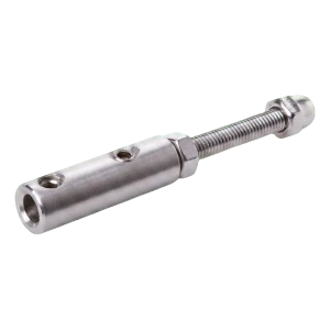 Kabelhouder voor kabel ⌀ 4–6 mm voor balustrade – vlakke montage, roestvrijstaal AISI 304, satijn