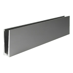 Kozza aluminium U-profiel voor volledig glazen balustrades 5000 mm – bovenste montage, satijn