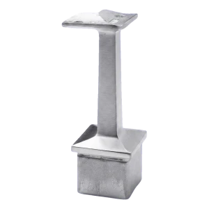 Hoekleuning steun 42,4 mm voor 40x40 mm paal – roestvrijstaal AISI 304 satijn