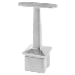 PSG vlakke leuningsteun gekleef aan paal 40×40 mm – roestvrijstaal AISI 304 satijn