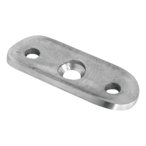 Montageplaat voor leuning Ø 48,3 mm – roestvrijstaal AISI 304, satijn, 64x24x4 mm