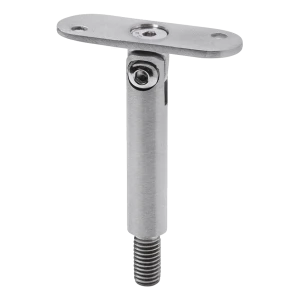 Scharnierstang leuninghoudsteun ø 14×75 mm met platte plaat – AISI 304 satijn, draad M8