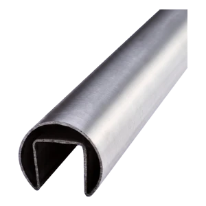 Opzethandgreep voor glas fi 42,4 mm AISI 304 satijn – volledig glazen balustrade, L=2500 mm