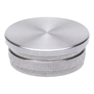 Bolle indrukdop voor leuningruizen 42,4 mm – RVS AISI 304 satijn